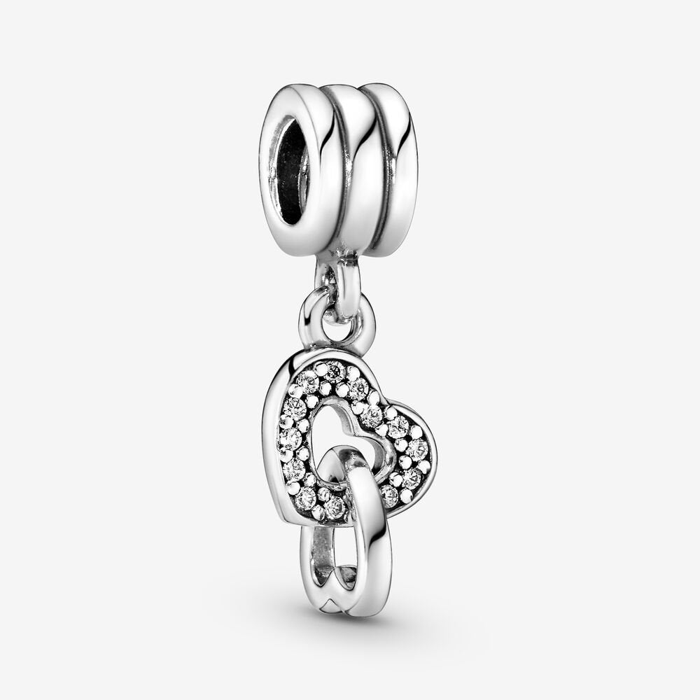 Dije colgante de corazones entrelazados 791242CZ