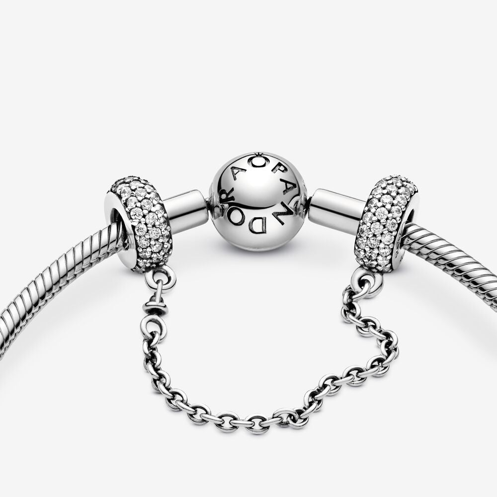 Encanto de cadena de seguridad Pavé 791736CZ