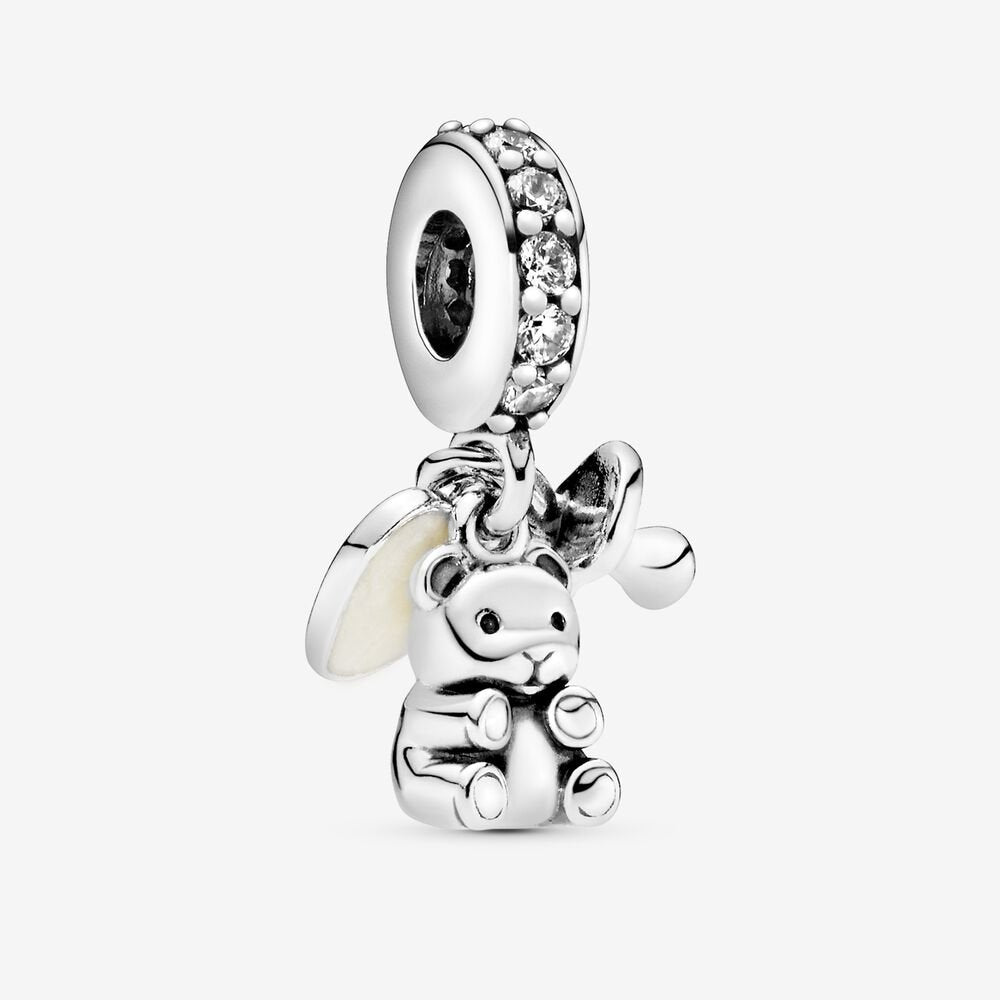 Dije colgante de oso de peluche y chupete 792100CZ