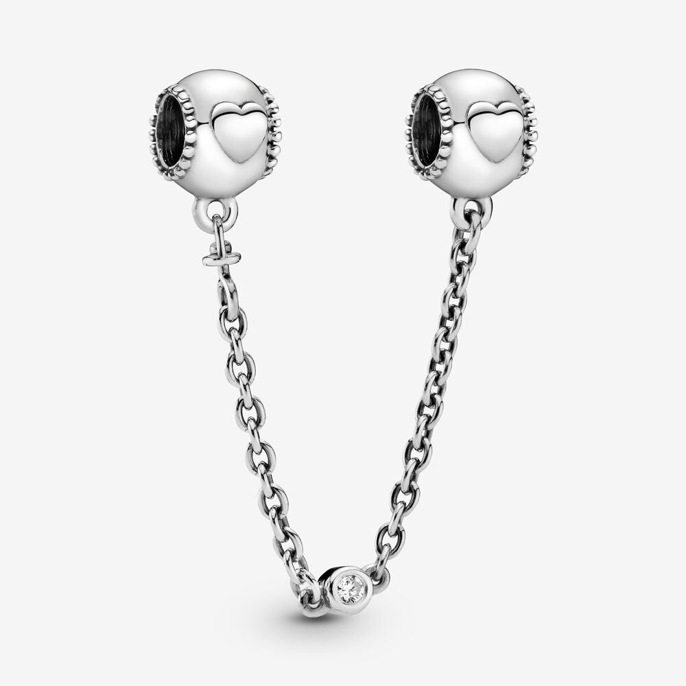 Charm Cadena con corazones en relieve 796457CZ