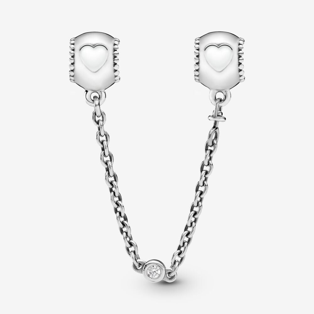 Charm Cadena con corazones en relieve 796457CZ