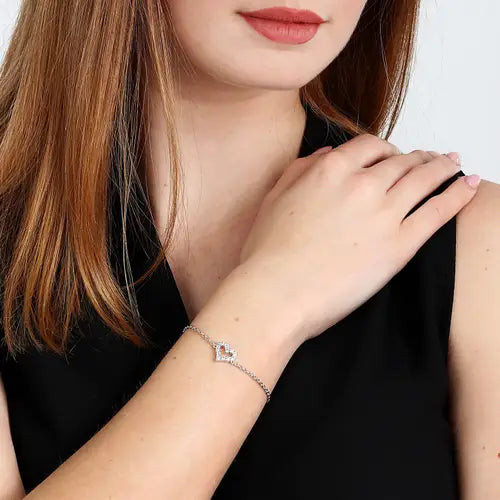 Pulsera Tesori con Corazón de Zirconias SAIW131