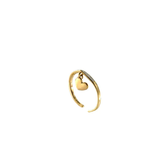 Anello Cuore Bombato e Zirconi AN-GB M1 CUO AU