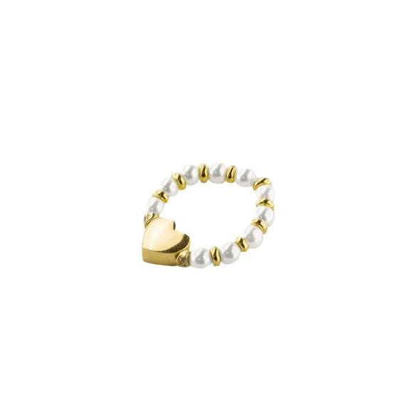 Anello Starball Cuore e Perle Di Conchiglia ANZ-012 M3 PE AU