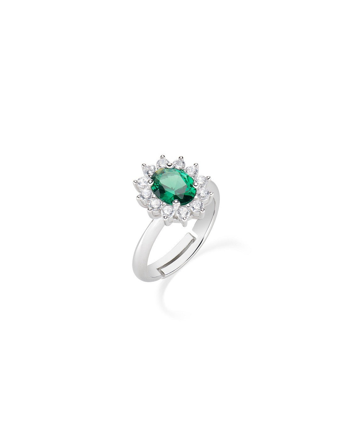 Anello Lady Argentato e Verde ANLDGBBVE3