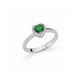 Anello con Diamanti e Smeraldo a Cuore LID3598