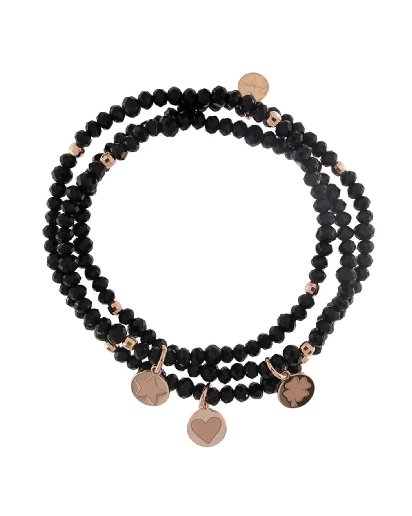 Bracciale Collana Gipsy Chic Tierra Rosato e Nero BR-GIP-PCOL-NERO