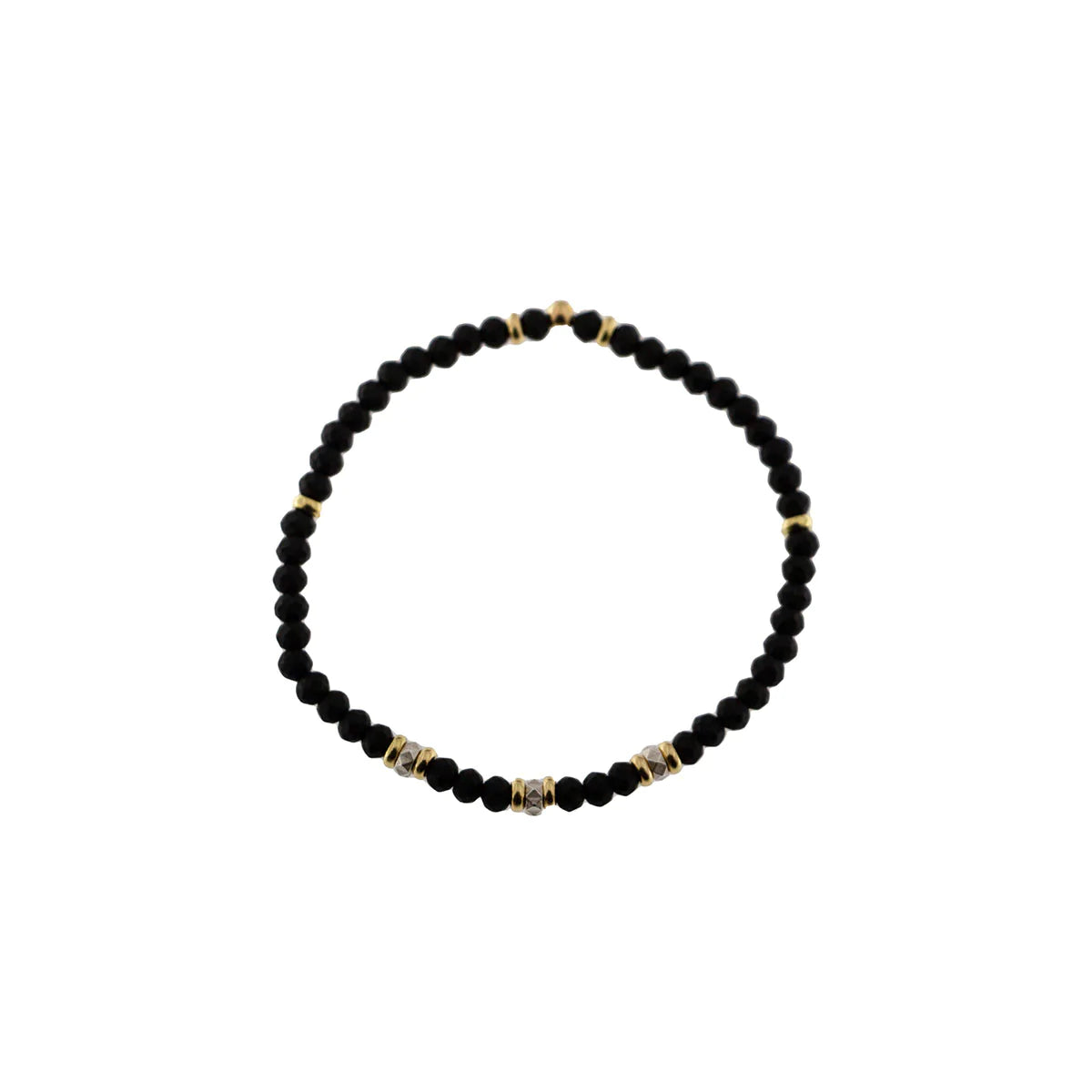 Pulsera Elástica con Piedras Negras BR-U01 M1