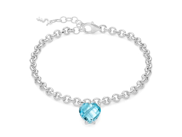 Bracciale Gemma del Cielo con Topazio a Cuore BRD916
