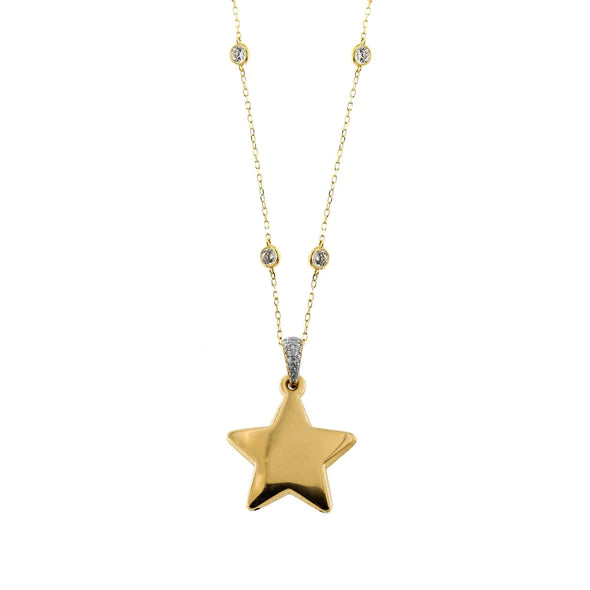Collar Go Big Stella Small y Circonitas Blancas CL-GB M2 STE AU