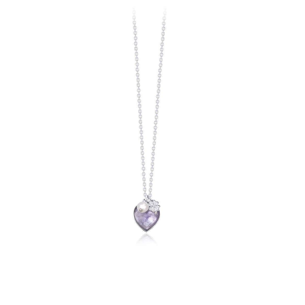Collana con Cuore Ametista 553273