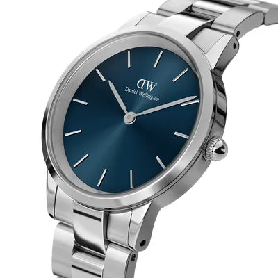 Reloj Iconic Link Arctic plateado y azul para mujer 32 mm DW00100459
