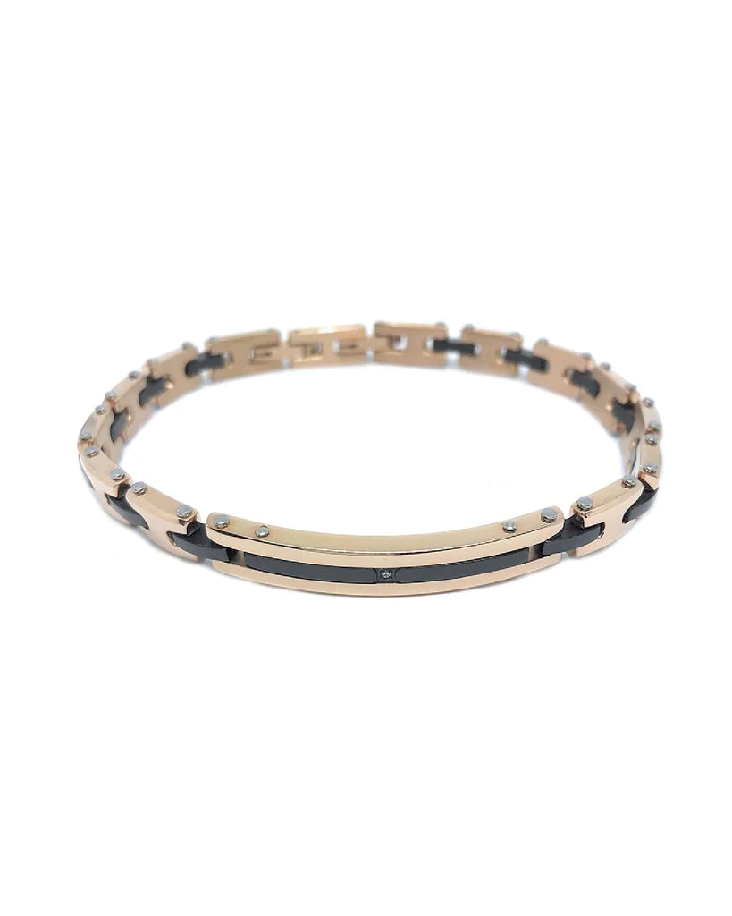 Bracciale Uomo Hiteck Rosato e Nero EHB213