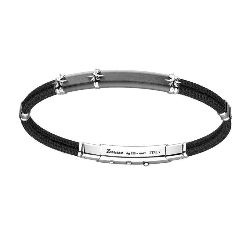 Bracciale Uomo in Kevlar Nero con Rosa dei Venti ESB064-NE