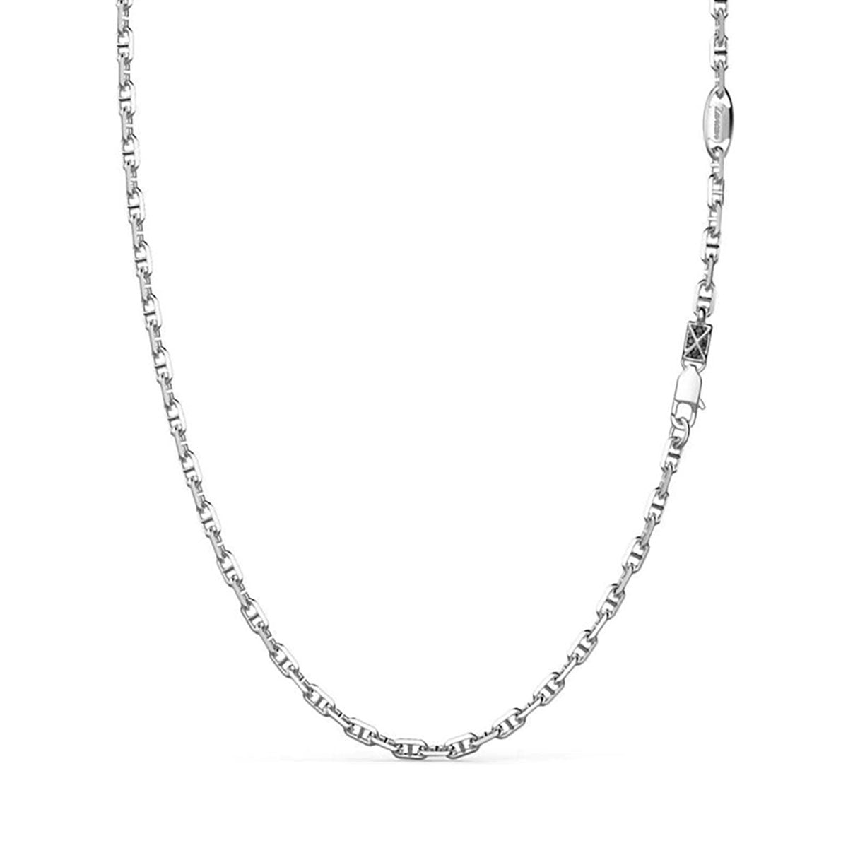 Collana Uomo in Argento con Spinelli Neri ESC053