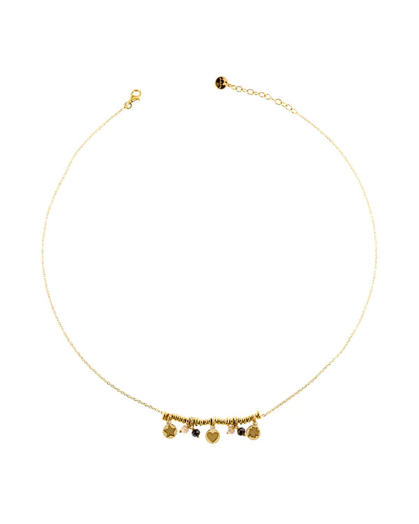 Collar Gipsy Chic Tierra Corazón Estrella Trébol de Cuatro Hojas GR-GIP 3 V4 W AU