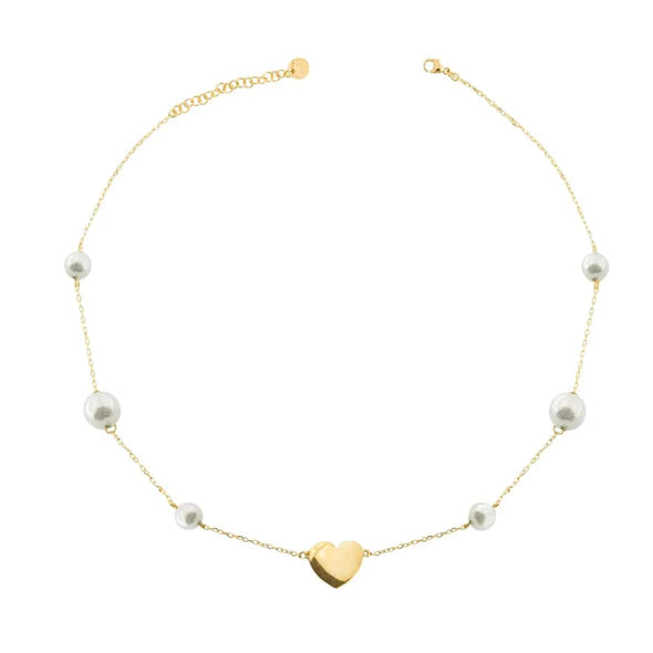 Collana Starball Cuore e Perle Di Conchiglia Small GRZ-012 M3 PE AU