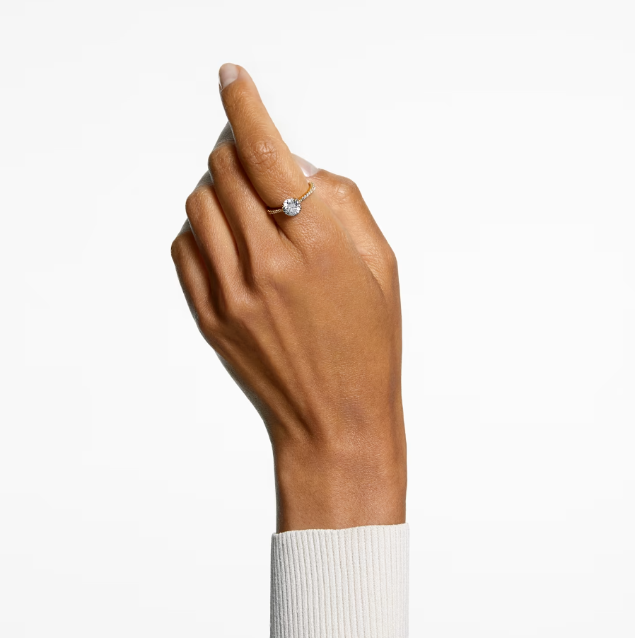 Anello Dorato Cocktail Constella Pavé Bianco 5638530