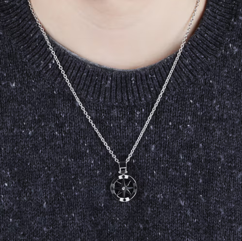 Collana Uomo Marine Silver e Nero SADQ01