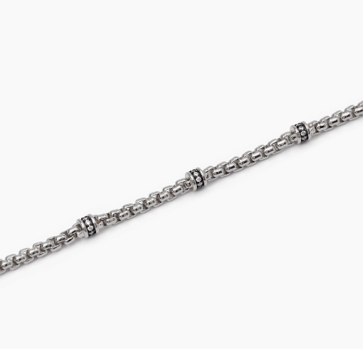 Bracciale Uomo con Inserti Bianchi 533627