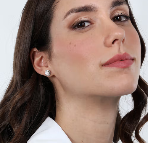Pendientes Lóbulo con Perla SAER51
