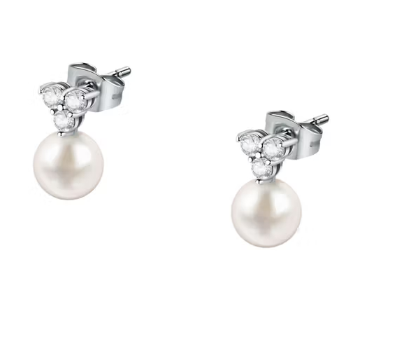 Pendientes con Perla y Piedras SAER52