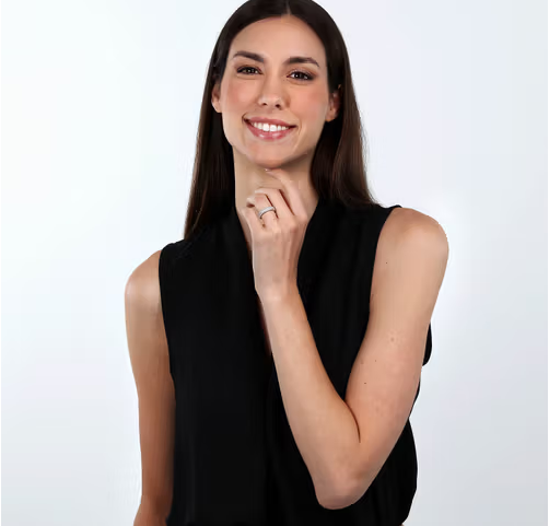 Anello Veretta di Zirconi a Giro Baguette SAVP10