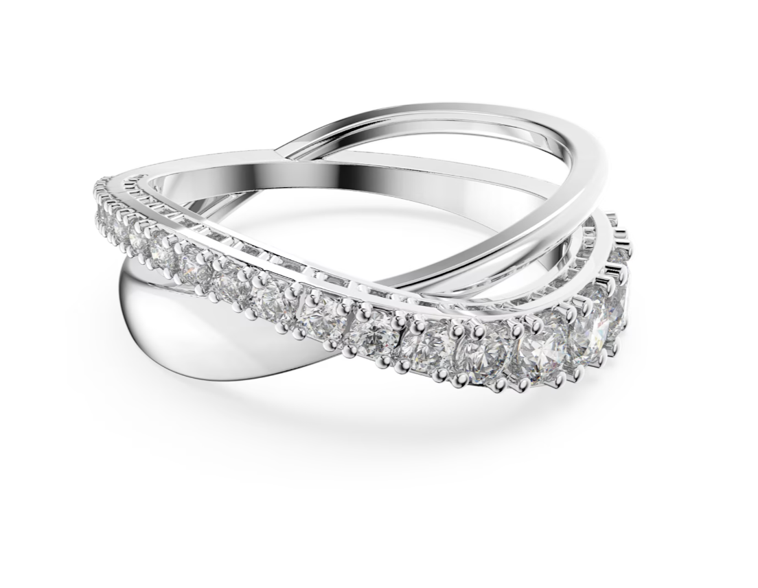 Anillo Swarovski Twist con Piedras Blancas 5563911 Domar Gioielli