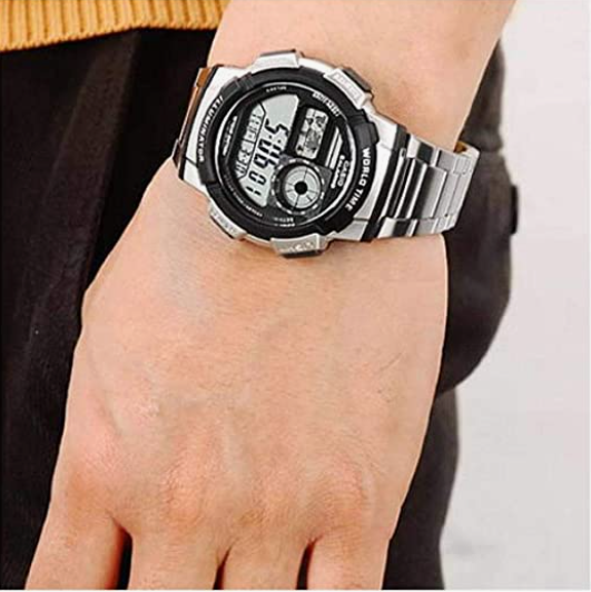 Orologio Uomo Bracciale In Acciaio Inox AE-1000WD-1AVEF