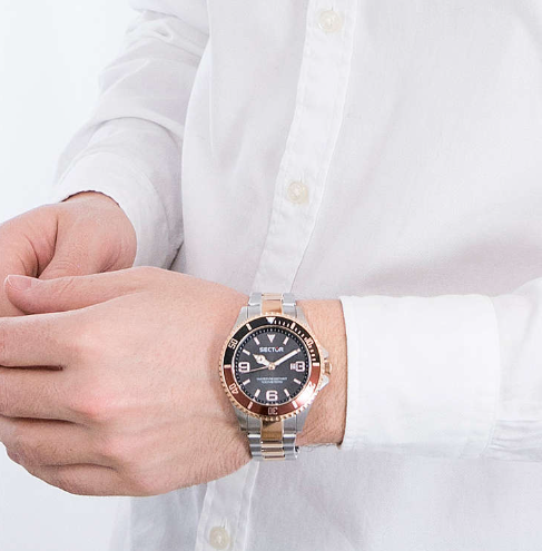Reloj Hombre 230 Acero, Negro y Rosa R3253161019