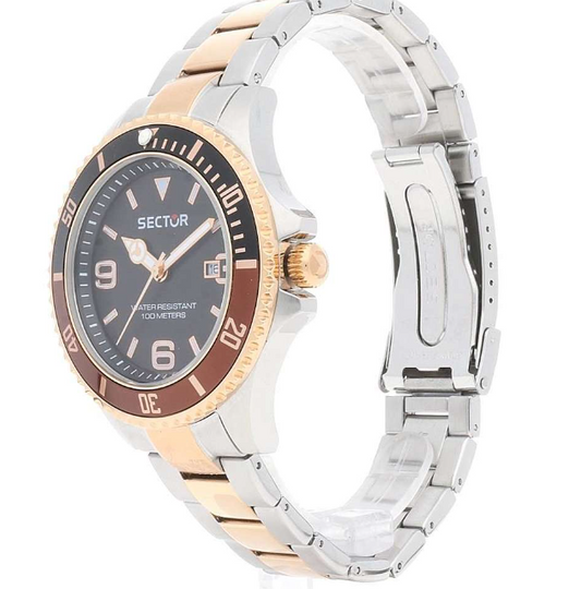 Orologio Uomo 230 Acciaio, Nero e Rosato R3253161019