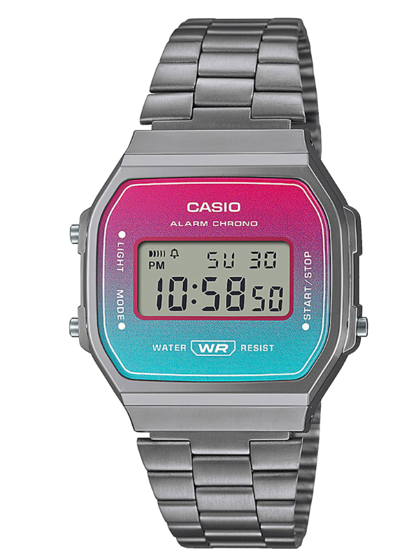 Reloj Digital En Acero Gris A168WERB-2AEF