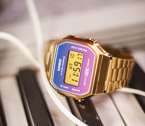 Orologio Digitale In Acciaio Dorato A168WERG-2AEF