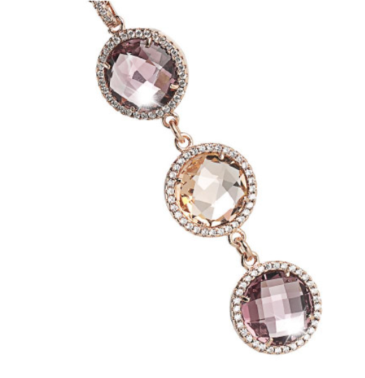 Collar con colgante de cristal de melocotón, amatista XGR261RS