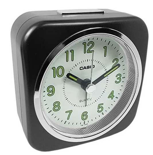 Despertador Cuadrado Blanco y Negro TQ-143S-1EF