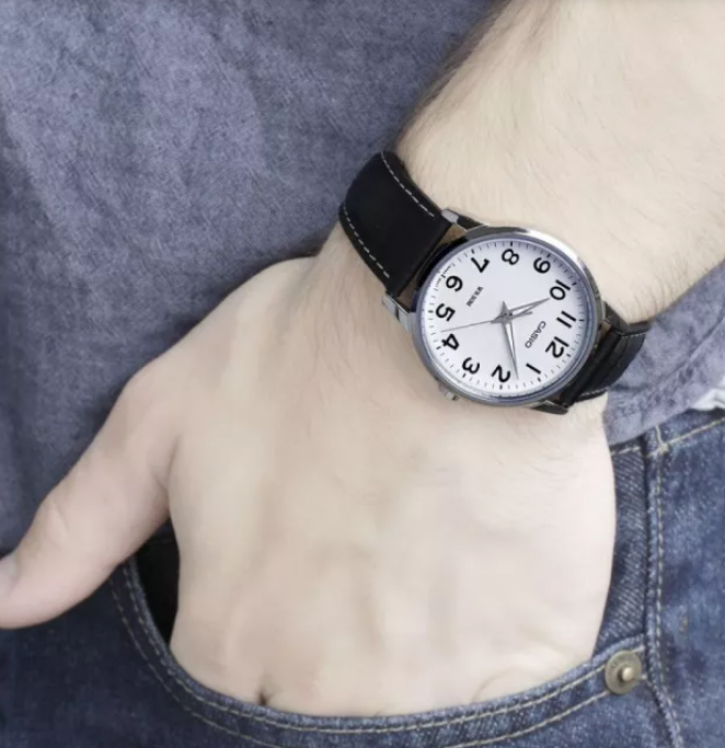 Reloj Hombre Caja Acero Correa Piel MTP-1303Pl-7BVEG