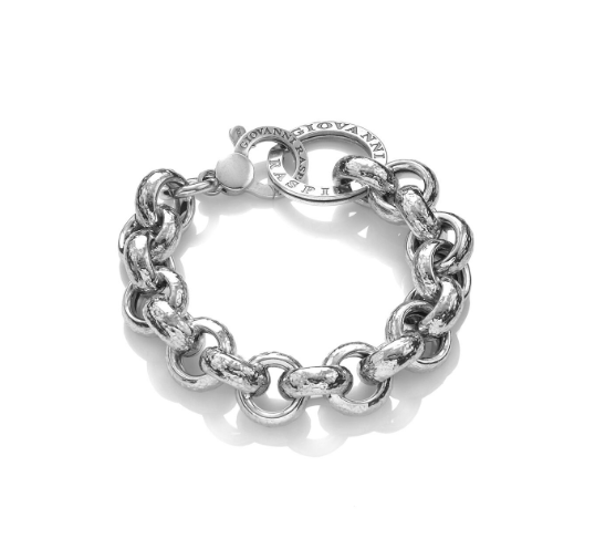 Pulsera Rolo Martillada Grande 10510