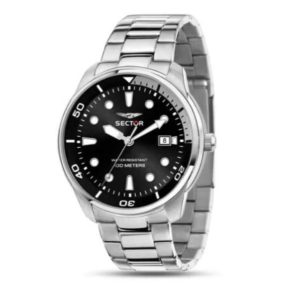 Orologio Uomo Oversize Acciaio e Nero R3253102028