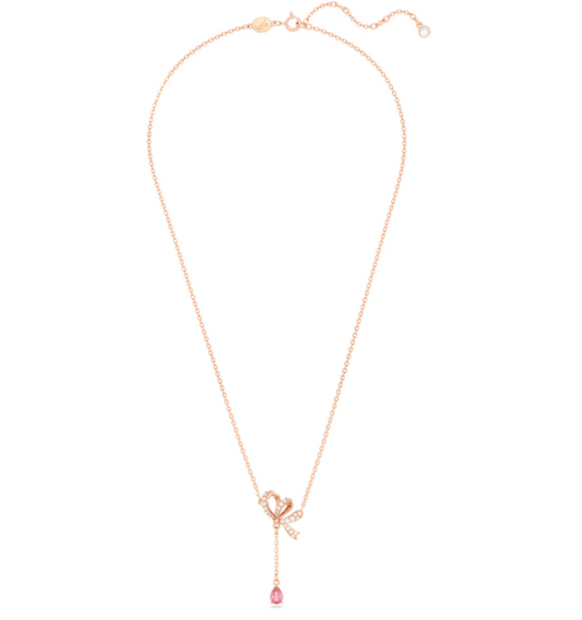 Collana Pendente a Y Volta Fiocco Rosa 5647569