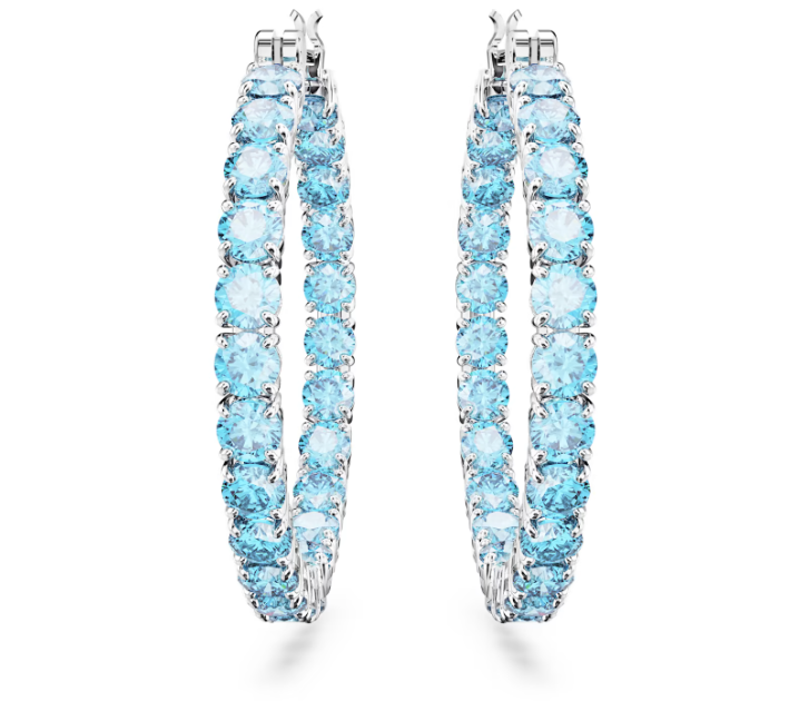 Orecchini a Cerchio Matrix Blu 5647446