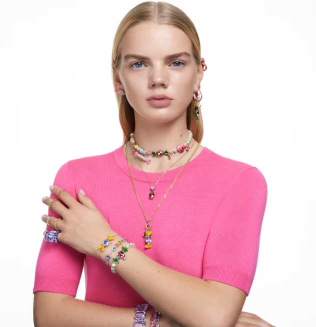 Orecchini a Cerchio Matrix Rosa 5657726
