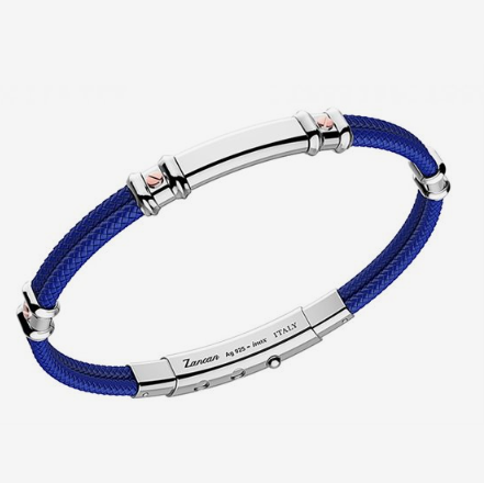 Bracciale Uomo Cordino Nautico in Kevlar Blu EXB577R-BL