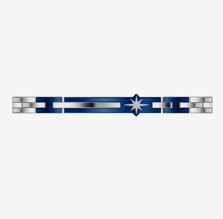 Bracciale Uomo Hiteck in Acciaio e Blu EHB227