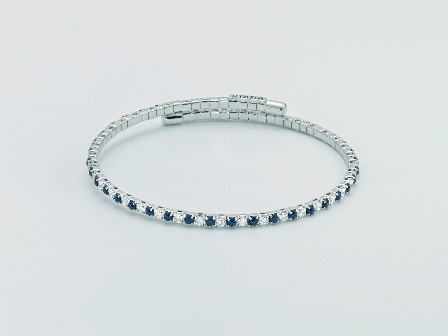 Pulsera Basik Color con Cristales Azules y Blancos KBRD1613B