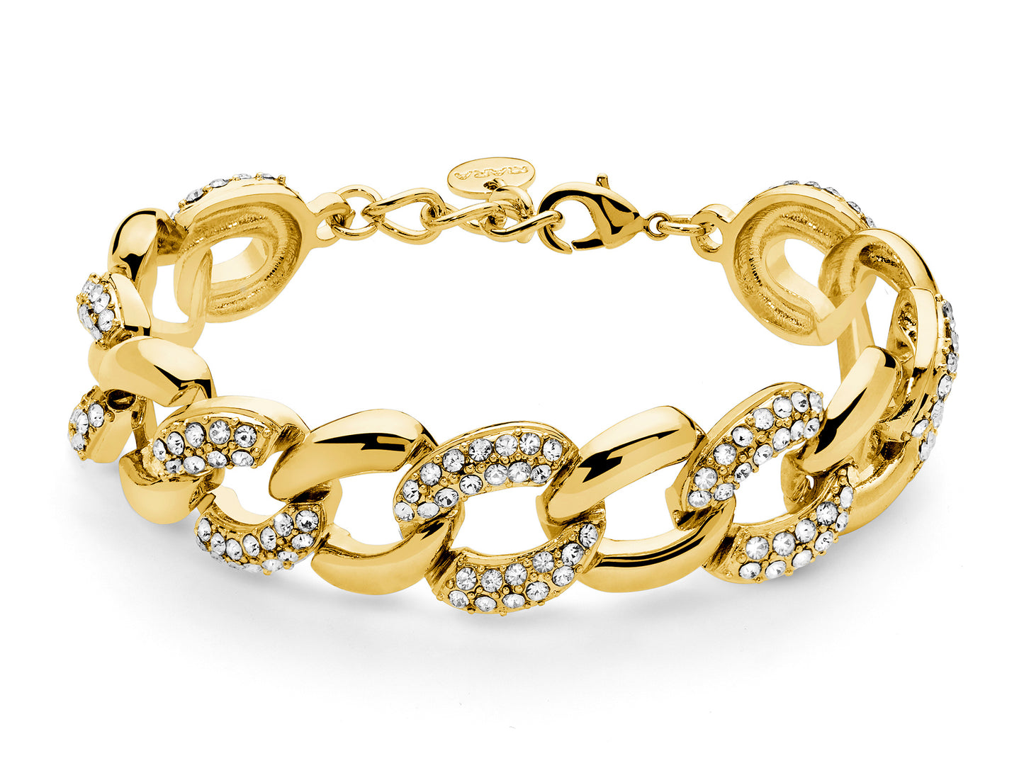 Bracciale Design Dorato con Cristalli KBRD1767G