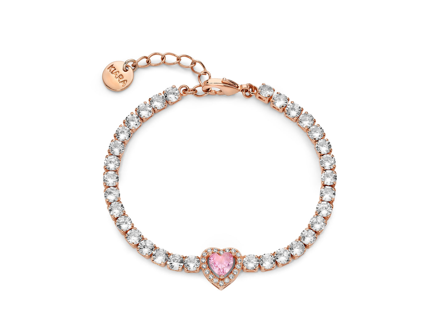 Pulsera Basik Con Corazon Rosa KBRD1784R