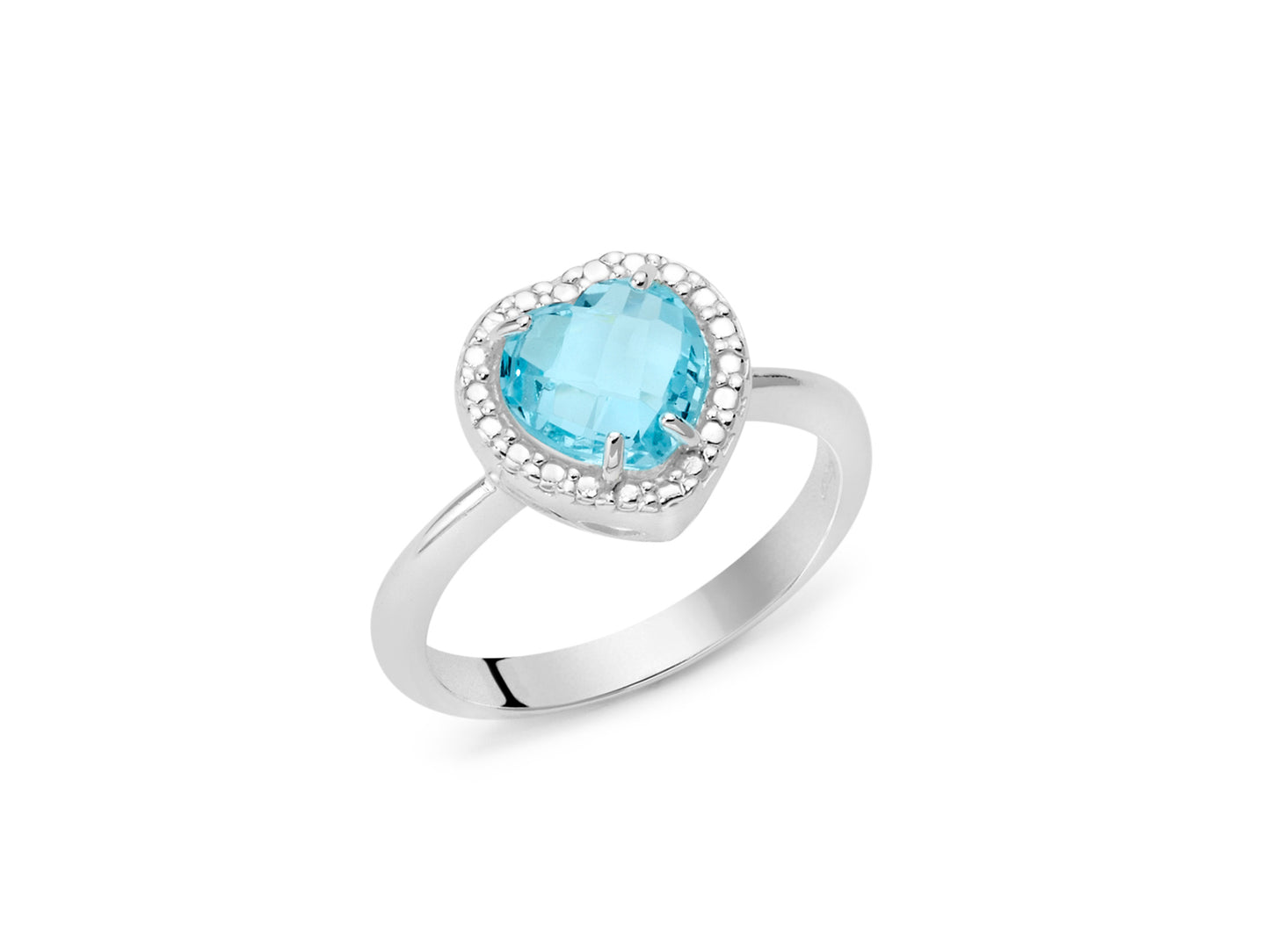 Anillo Corazón Gema Cielo LID3464
