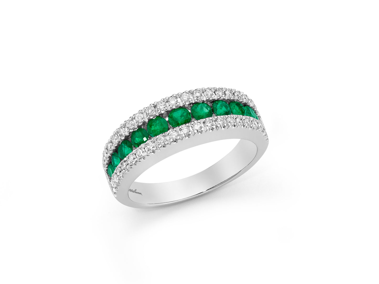 Anello Premium Gemme Diamanti e Smeraldi LID3470