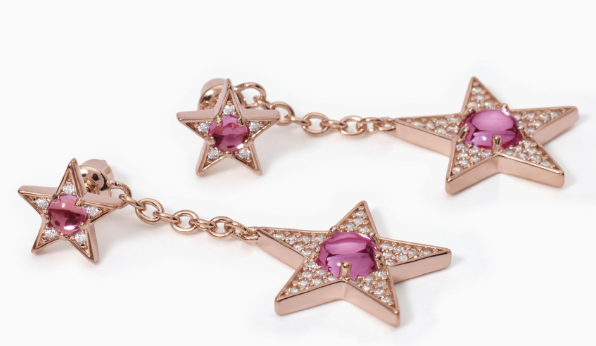 Orecchini Starlet Rosati Con Stella Tormalina 563557