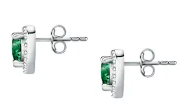 Orecchini Cuore Gemme Smeraldo SAVB09